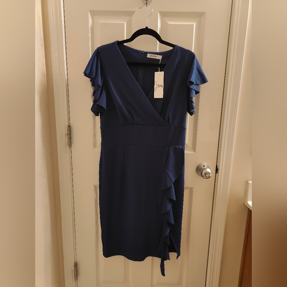 Jasambac flutter sleeve dress